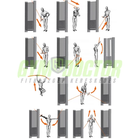 4-STATION MULTI GYM+CABLE STATION WITH BAR – 4 ÁLLÁSÚ TORONY -Panatta XP Lux